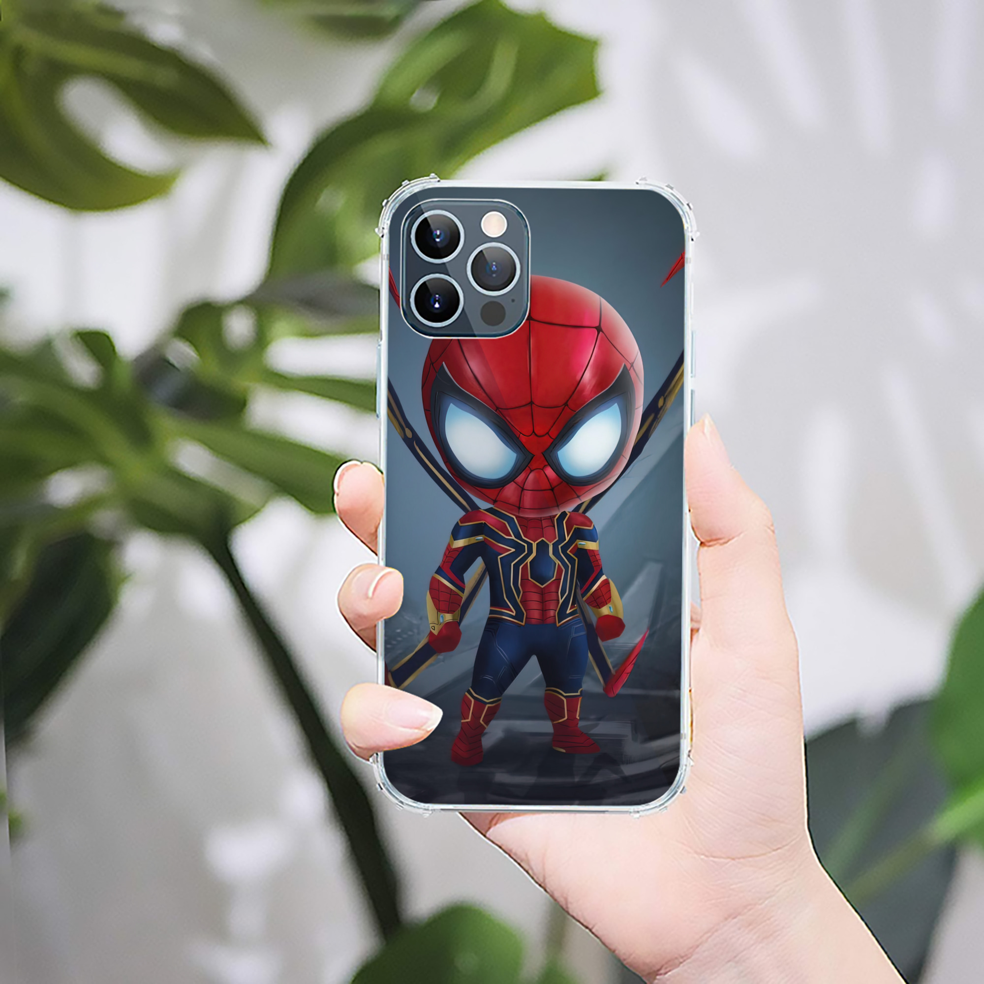 （画像用） Spider Man スパイダーマン 【iPhone 12シリーズ対応】透明スマホケース（クリアソフトケース）
